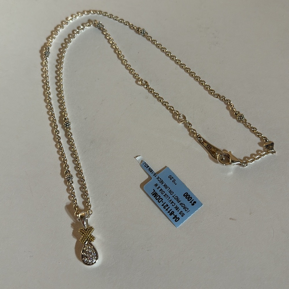 LAGOS Drop X Diamond Pendant Necklace - Picture 14 of 15